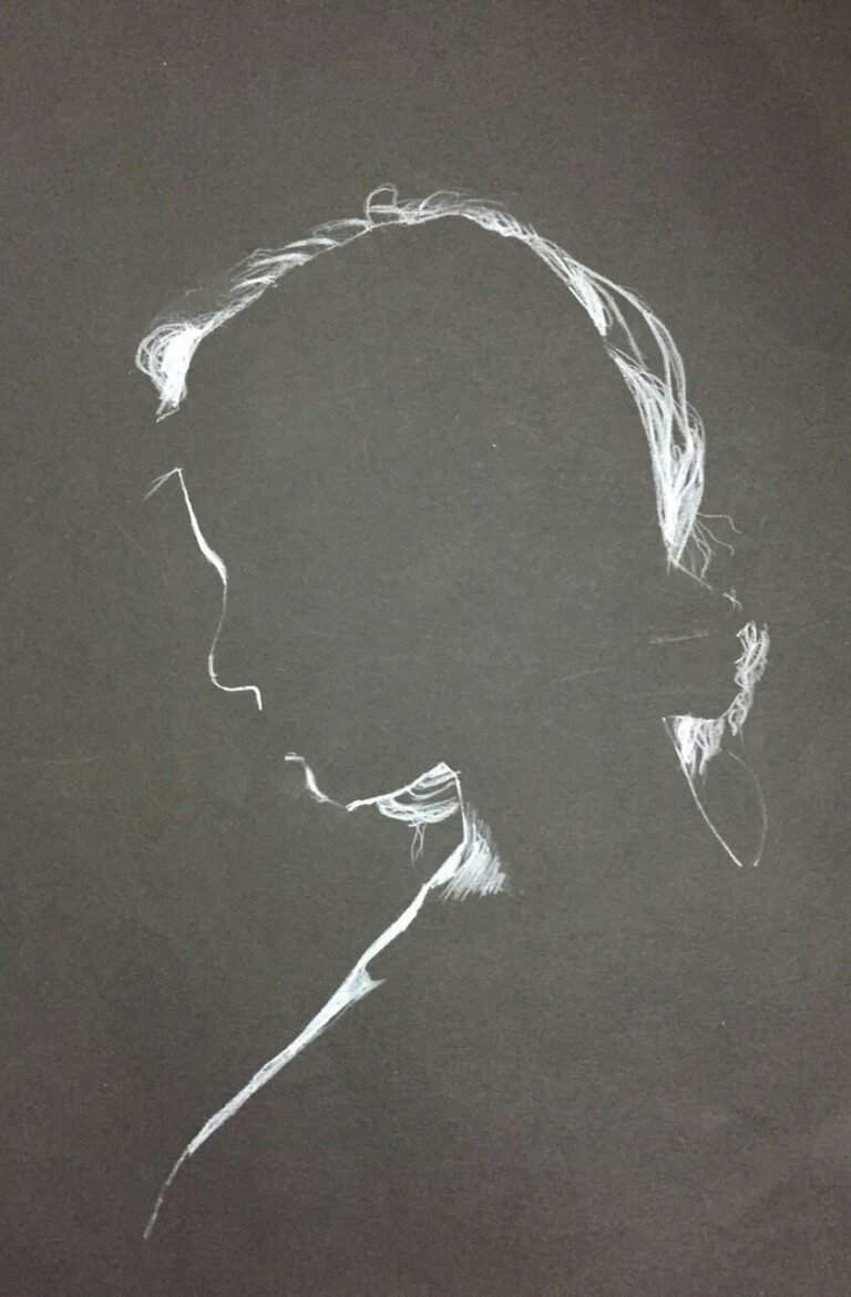 Portrait White Graphite Pencil Shanky Studio