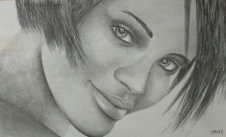 Shanky Studio graphite and charcoal pencil portrait Rihanna