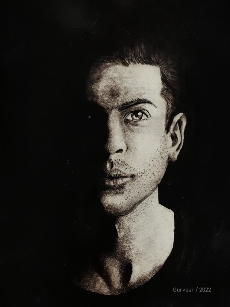 charcoal-model-portrait-gurveer-shanky-studio