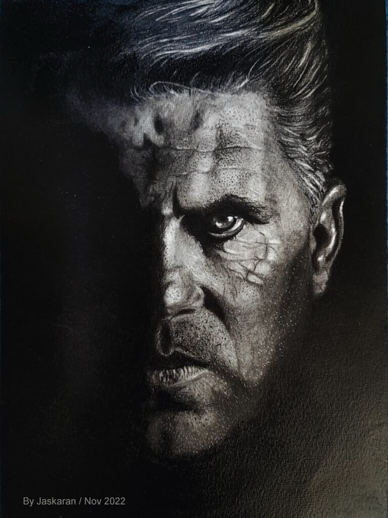 Charcoal Portrait by Jaskaran