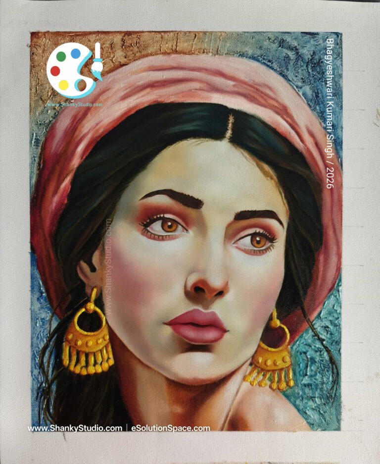 Portrait-Oil-Color-By-Bhageshwari-Singh-Shanky-Studio-Chandigarh